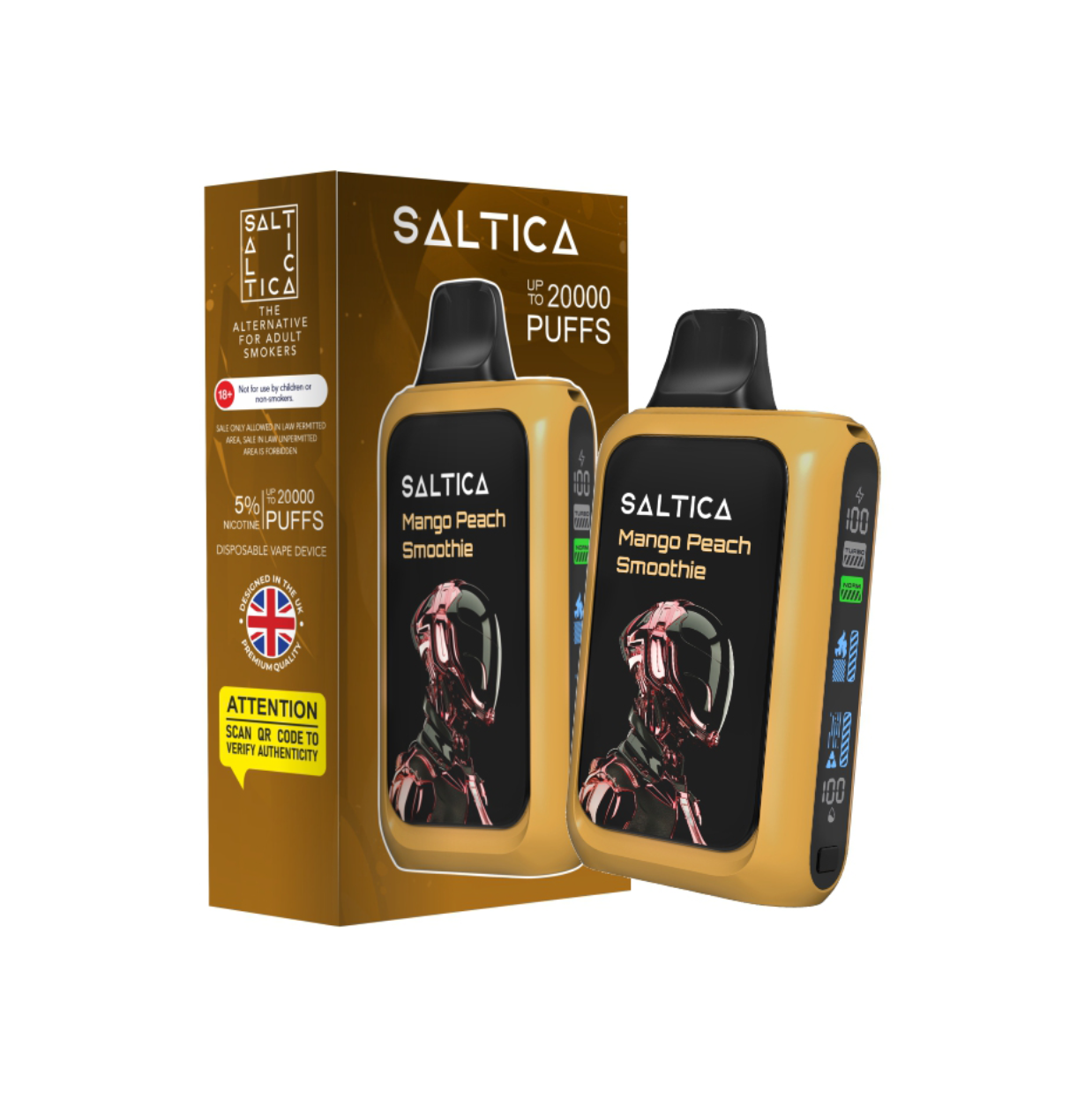 Saltica Cyber 20000 Mango Peach Smoothie
