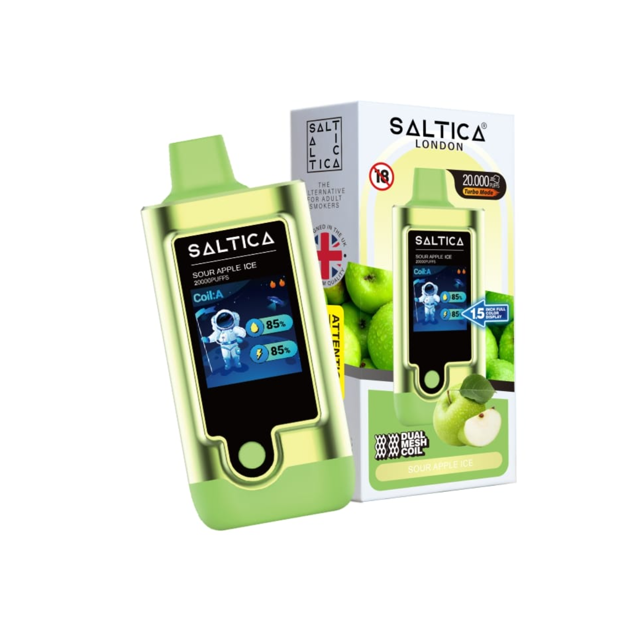 Saltica Digital 20000 Sour Apple Ice