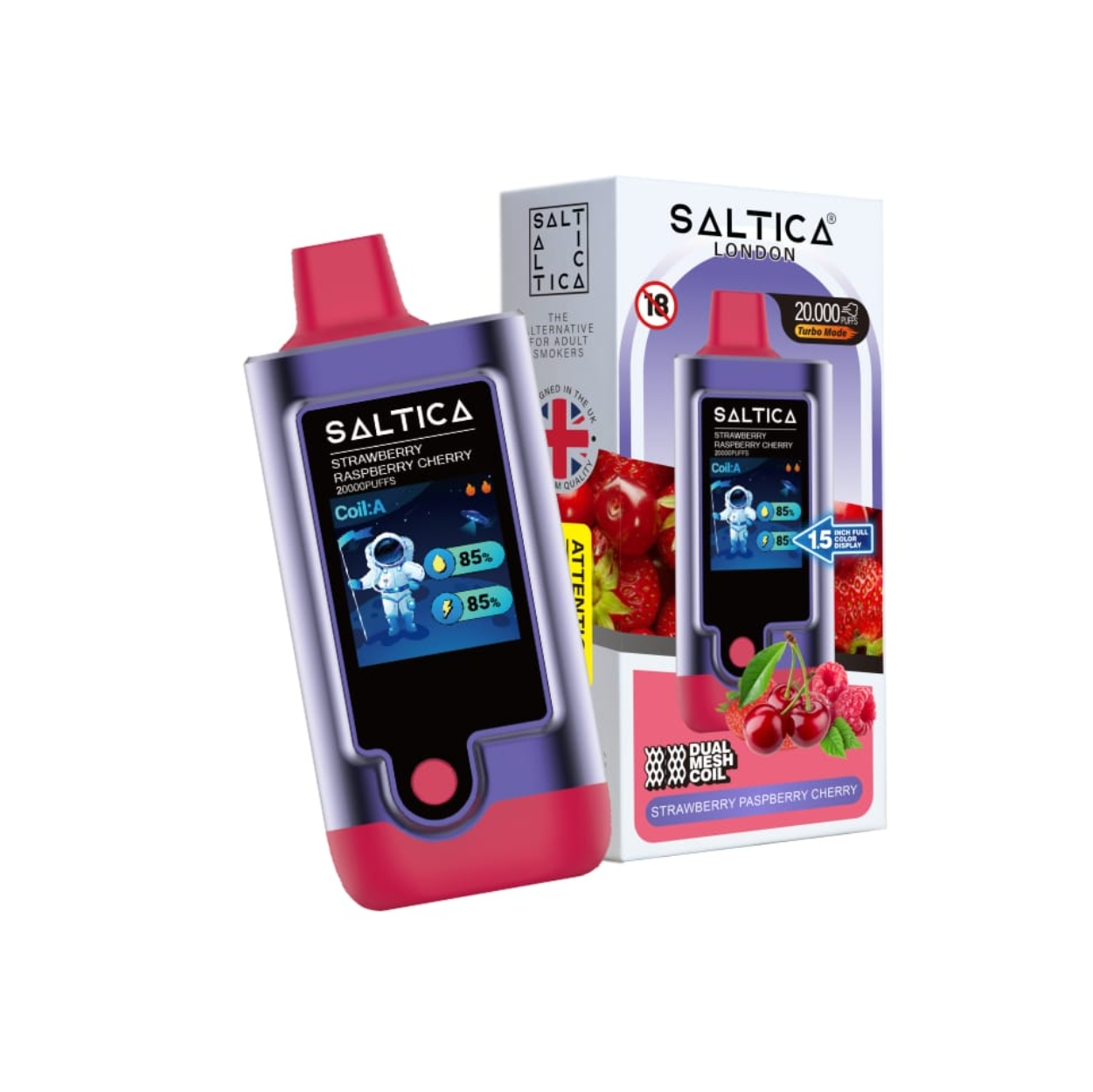 Saltica Digital 20000 Strawberry Raspberry Cherry