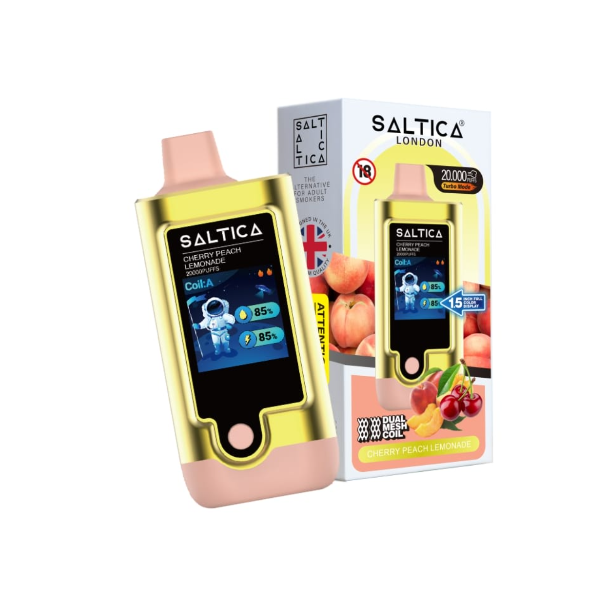 Saltica Digital 20000 Cherry Peach Lemonade