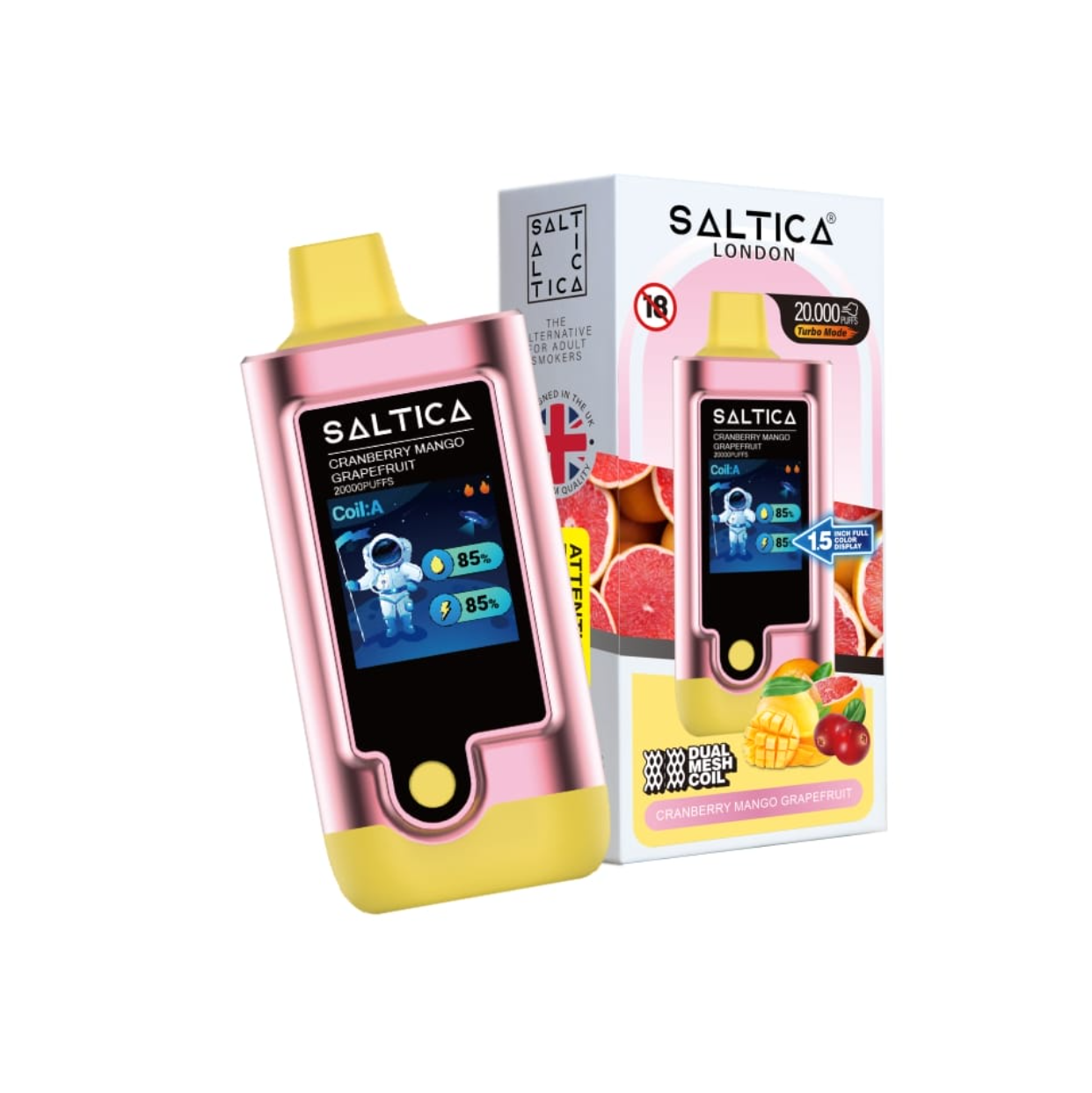 Saltica Digital 20000 Cranberry Mango Grapefruit