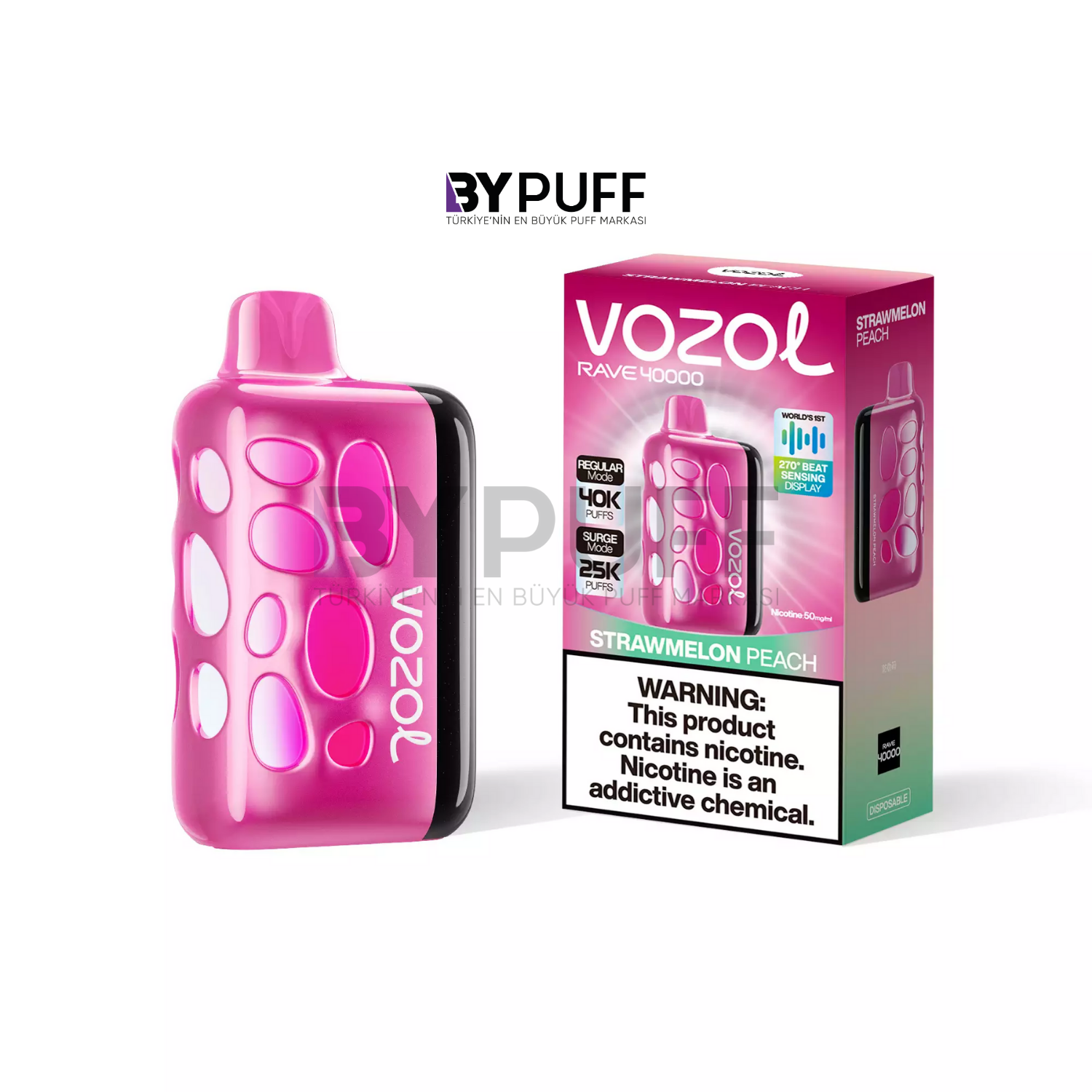 Vozol Rave 40000 Strawmelon Peach